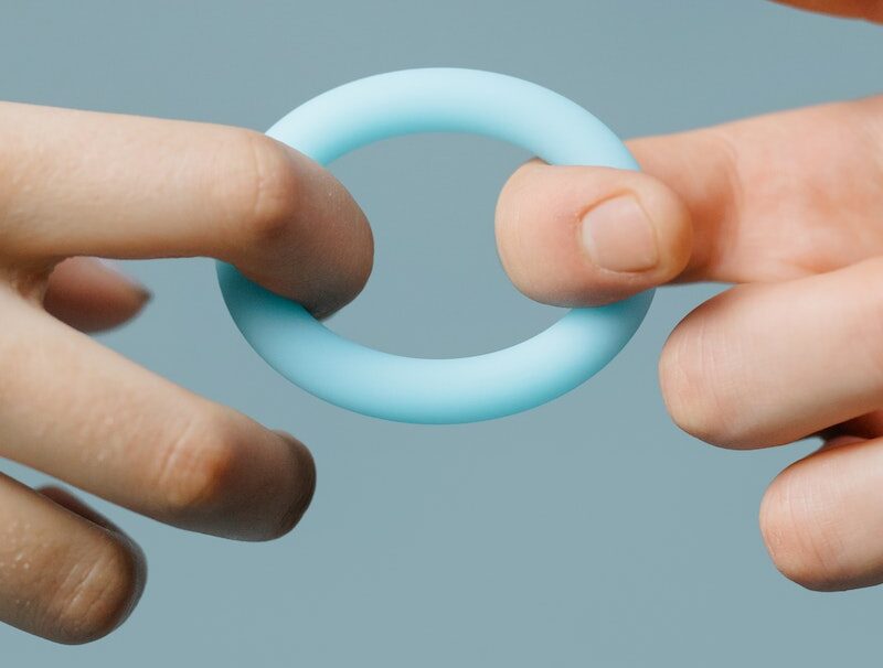 A Blue Silicone Cock Ring